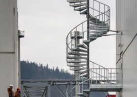 Steel spiral stairs