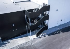 Sweden Uppsala Livets Ord Arena steel staircases
