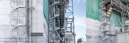 TLC Steel spiral stairs at Lafarge Cement Plant, Poland