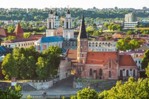The city of Kowno, Lithuania. Pope Francis pilgrimage September 2018