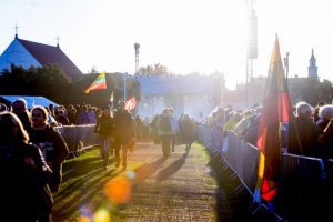TLC CITY guardrails during Pope Francis' pilgrimage in Lithuania