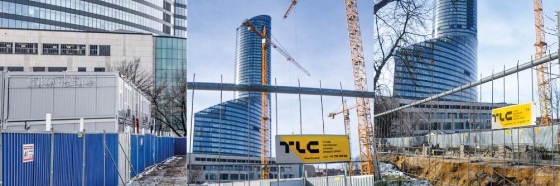 TLC Temporary Fencing Used to Secure Office Complex Construction In  Wrocław, Poland - TLC